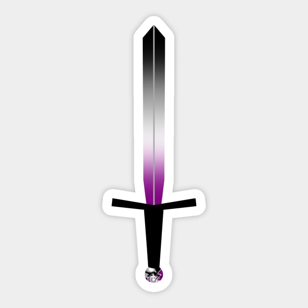 Asexual Sword Sticker by nats-designs